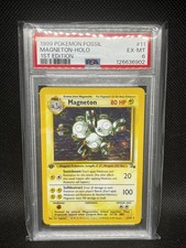 1999 Pokemon Fossil #11 Magneton Holo 1st Edition PSA 6 picture