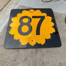 Vintage Original Highway Sign 87 rare 8 mile highway, 24x24 Kansas picture