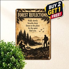 A Hunter's Prayer Wildlife Quote Metal Tin Sign Vintage Cabin Decor Plaque picture