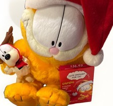 Christmas Garfield 25th Anniversary Ltd Edition Plush Bon Marché W/Mini Book |S picture