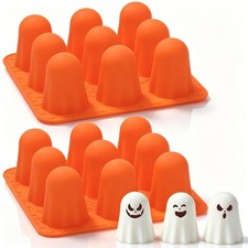 2 Packs Halloween Silicone Molds, 9-Cavity 3D Ghost Silicone Mold picture