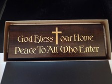 God Bless Our Home - Peace To All Who Enter......Plaque Brand New picture