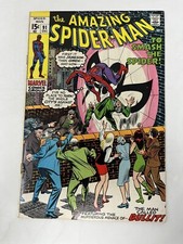 Amazing Spider-Man # 91 (1970) Marvel-Captain Stacy Funeral & 1st Sam Bullit App picture