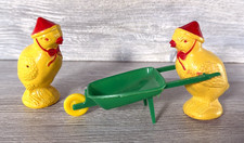 VTG 50s Rosbro Irwin Easter Chicken Chick W/ Wheelbarrow Candy Container Toy Lot picture