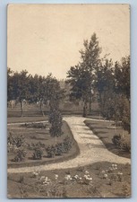 c1910's View Of Garden Trees Gilby North Dakota ND RPPC Photo Antique Postcard picture