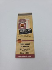 Elmer Lund's 66 Service Peoria Illinois Matchbook Cover picture