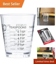 Versatile 1 Ounce Measurer - Clear Plastic Shot Glass for Cooking & Cocktails picture