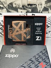 Zippo Windproof 360 Degree Engraved Geometric Pattern Lighter, 49036, New In Box picture
