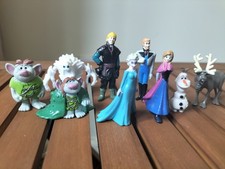 Vintage Disney Frozen ×9 Figurine Bundle incl Elsa, Anna, Kristoff + Olaf picture