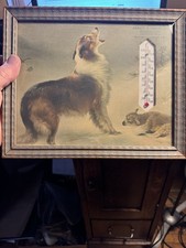 VINTAGE ADVERTISING WALL THERMOMETER Larson Hasemeyer Funeral Home Yorkville Ill picture