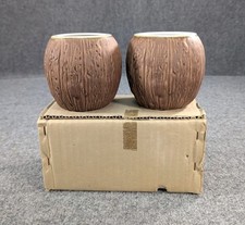 Vintage Orchids Of Hawaii Coconut Tiki Mug Set ORIGINAL BOX picture