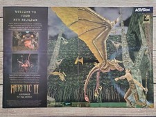 Heretic II 2 PC Game 1998 Double Page Big Box Vintage Promo Ad Art Print Poster  picture