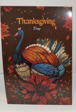 Thanksgiving Glossy Unused Postcard Greeting Card 4 x 6” Fall Wall Decor picture