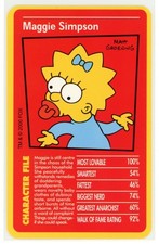 MAGGIE SIMPSON 2009 Top Trumps Tournament TV The Simpsons picture