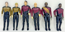 Vintage 1988 Galoob Star Trek TNG The Next Generation Lot 6 Figures BRIDGE CREW picture