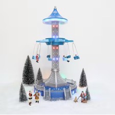 Carole Towne Amusement Park Ride Christmas Village Nolan's Winter Tempest 2025 picture