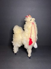 Vintage Handmade Fluffy Wool Plush Llama Alpaca Wire Framed Figure 11