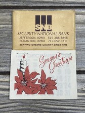 Vtg 1988-1989 Security National Bank Advertisement Calendar Adhesive Back 4x3” picture