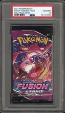 2021 POKEMON SWSH FUSION STRIKE BOOSTER PACK MEW ART PSA GEM MINT 10 💎 picture