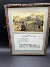 Framed Vintage 1913 DuPont Postcard Howard Pyle Powder Wagon Delaware  picture