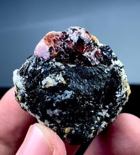 Blood red color zircon crystal specimen from Skardu Pakistani minerals 55 gram picture