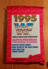 1995 ACTION PACKED  WRESTLING UNOPENED PACK - WWF UNDERTAKER HART GOLD LEAF picture