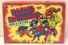 1980 Donruss Marvel Comics Super Heroes Rub-A-Tattoo Box 36ct picture