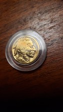 24K PLATED GOLD,2x  BUFFALO NICKEL-NO DATE. GIFT WITH MESSAGE LABEL or SELL  c4 picture