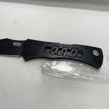 SOG Micron II QAD Pocket Knife Lockback Plain Edge Blade New KNIFE picture