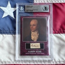 Aaron Burr Word from Autograph Signed Beckett BAS  Dueled Alexander Hamilton picture
