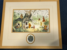 Disney Winnie the Pooh 1998 Limited Edition Pin Set Framed Art Print picture