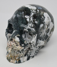 Large Moss Agate Skull 1406 grams (3 lb 1.6 oz) picture