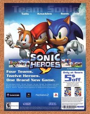 2004 Sonic Heroes Sears Rebate Original Advertisement / Retro Promo v3 picture