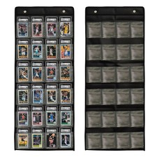 2 Pack PSA Cards Display Case, Grading Sports Trading Storage Bag Black picture