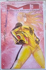 M1 monster racing league 1 Hinson cover 2x signed Hinson & Jae Lee w/COA Ltd 500 picture