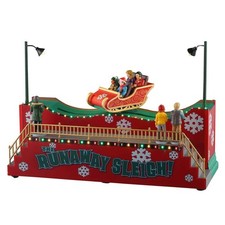 Lemax Carnival Village The Runaway Sleigh Flying Through Air 54453 picture
