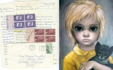 MARGARET KEANE Walter Keane SIGNED U.S POSTAGE STAMP LOT 1965 - BIG EYES ARTISTS picture