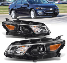 Projector Halogen Headlights Fit for 2016-2018 Chevy Malibu L LS Lt,Factory Styl picture