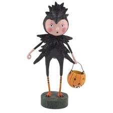 Lori Mitchell Ravishing Raven Bird Girl Halloween Figurine Folk Art Figure picture
