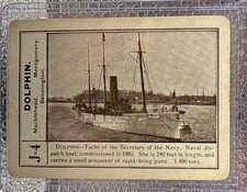 1900 Cincinnati Fireside Game Co White Squadron Navy Battleship Dolphin J4 picture