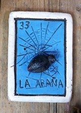 Clay Loteria #33 La Arana The Spider by Rafael Pineda Mexico Board Game Folk Art picture