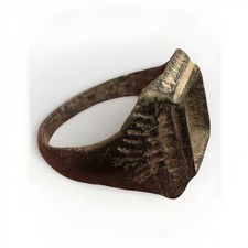 Medieval Islamic Bronze Ring Approx 1100-1400ad picture