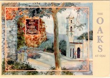 Ojai, CA California  OAKS HOTEL~SHEILA CLUFF'S HEALTH & SPA  1989 4X6 Postcard picture