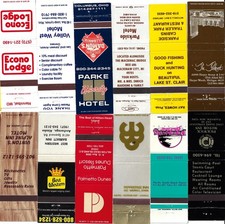 Lot of 25 Mixed Matchbook Covers 20S Hotels from 80' 90's picture