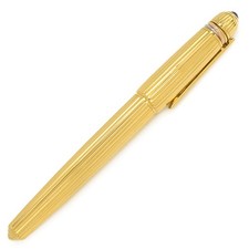 Cartier Ballpoint pen Pasha de Cartier 1989 Gold Plated  gold Blue Cabocho picture