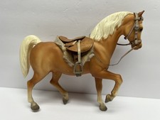 VTG 1970’s Breyer Palomino Horse Figurine With Saddle, Bridal, Reins Collectible picture