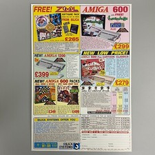 AMIGA ZOOL SOFTWARE PACK CARTOON CLASSICS 600 1200 500 1993 VINTAGE RETRO ADVERT picture