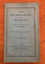 PALESTINE JUDAICA JERUSALEM LOUVRE MUSEUM RARE CATALOGUE 1876 picture