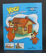 1985 Hanna Barbera YOGI BEAR RANGER CABIN Build Without Glue Vintage Book Spain picture