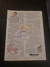 Microsoft Excel Print Ad 1992 8x11 Great To Frame  picture